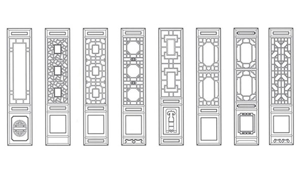 普安喜迎门中式花格CAD设计图样式大全